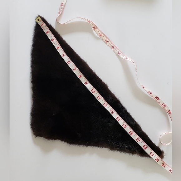 Fur Triangular Accessory with Hook and Loop Clasp - Picture 6 of 8